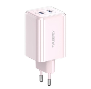 Treekey TK - 111 מטען ראש קיר 2 יציאות usb-c 35W ורוד