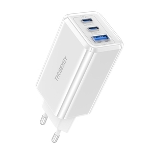 Treekey TK - 113 מטען ראש קיר 2 יציאות usb-c 65W לבן